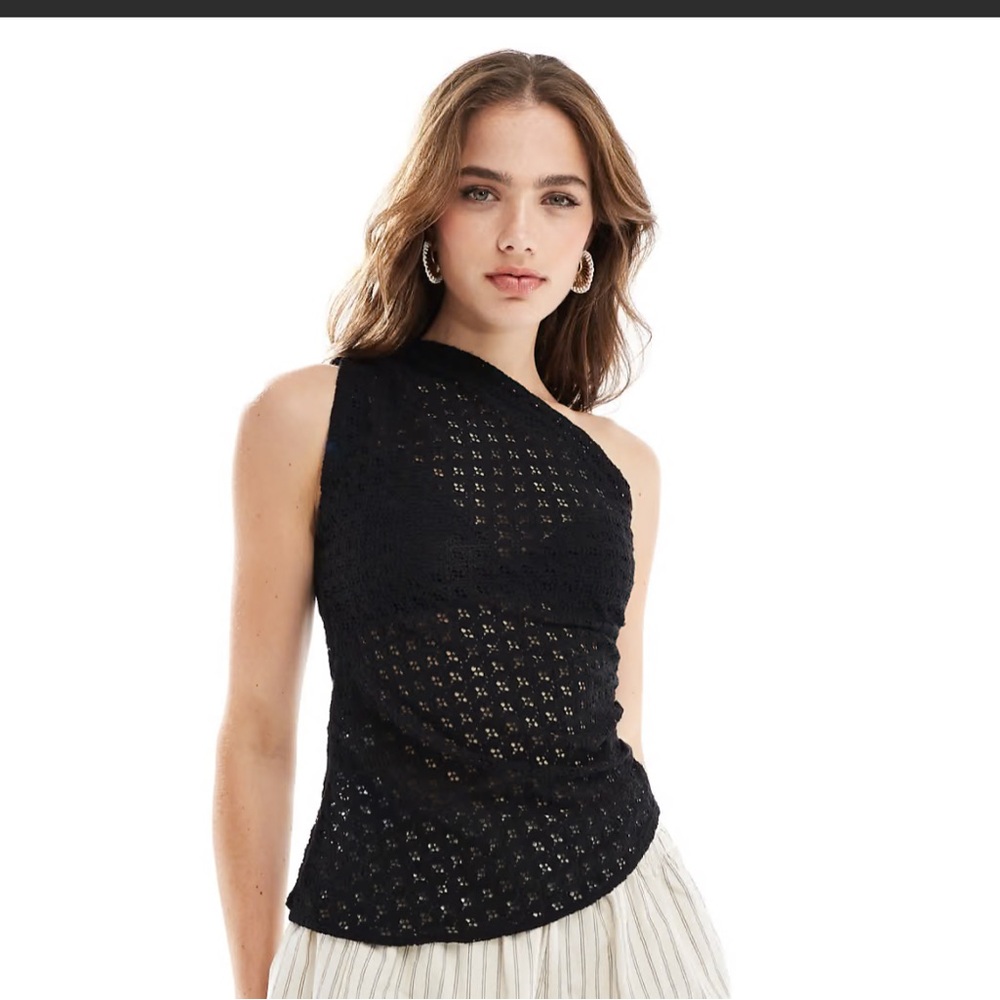 Mango Black Lace Tank Top